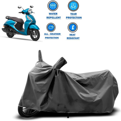 CODOKI Two Wheeler Cover for Yamaha(Fascino 125 FI, Grey)