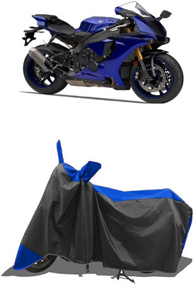 SUGASHRI Waterproof Two Wheeler Cover for Yamaha(YZF R1, Blue, Black)