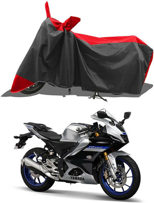 JC AutoHub Waterproof Two Wheeler Cover for Yamaha(R15, Black, Red)