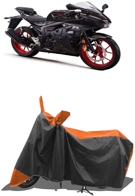 SUGASHRI Waterproof Two Wheeler Cover for Suzuki(GSX R150, Orange, Black)