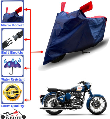 SK AUTO Two Wheeler Cover for Royal Enfield(Classic 350, Red, Blue)