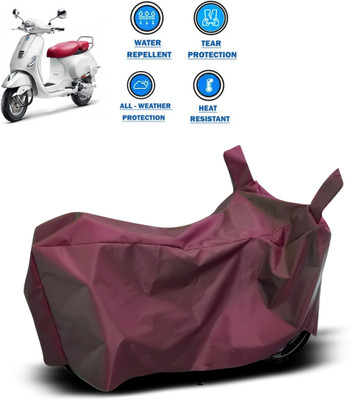 PAGORA Waterproof Two Wheeler Cover for Vespa(Elegante 150, Maroon)