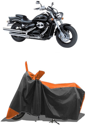 SUGASHRI Waterproof Two Wheeler Cover for Suzuki(Intruder M800, Orange, Black)