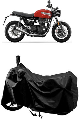 SUGASHRI Waterproof Two Wheeler Cover for Triumph(Speed Twin BS6, Black)