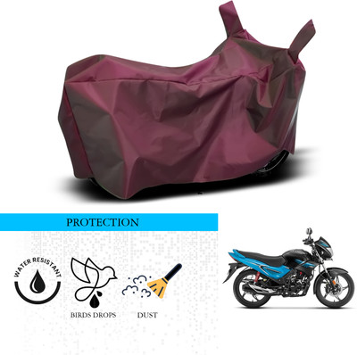 ANTHUB Waterproof Two Wheeler Cover for Hero(Glamour, Maroon)