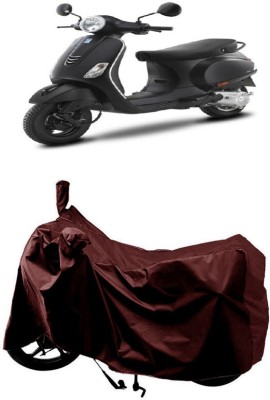 SUGASHRI Waterproof Two Wheeler Cover for Vespa(Notte BS6, Maroon)