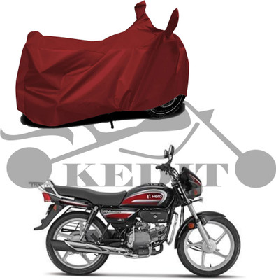 SK AUTO Two Wheeler Cover for Hero(MotoCorp Splendor Plus, Maroon)