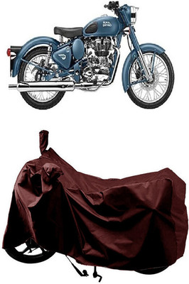 SUGASHRI Waterproof Two Wheeler Cover for Royal Enfield(Classic Squadron BS6, Maroon)