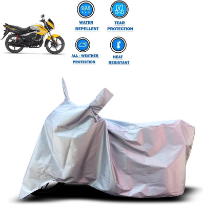 PAGORA Two Wheeler Cover for Hero(MotoCorp Passion Pro, Silver)
