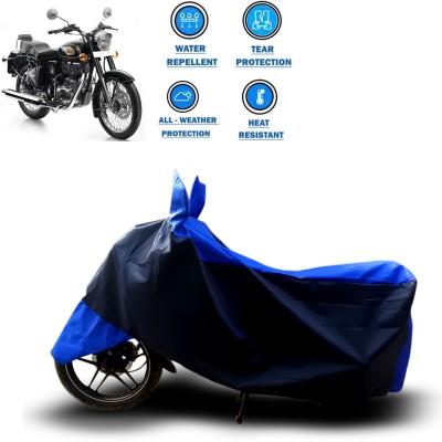 CODOKI Two Wheeler Cover for Royal Enfield(Bullet Electra Twinspark, Blue)