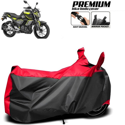 SK AUTO Waterproof Two Wheeler Cover for Yamaha(FZ S FI New, Red, Black)