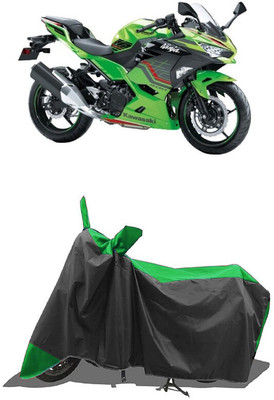 SUGASHRI Waterproof Two Wheeler Cover for Kawasaki(Ninja 400 BS6, Green, Black)