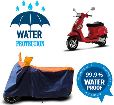 Mdstar Waterproof Two Wheeler Cover for Vespa(Vespa VXL 150, Multicolor)