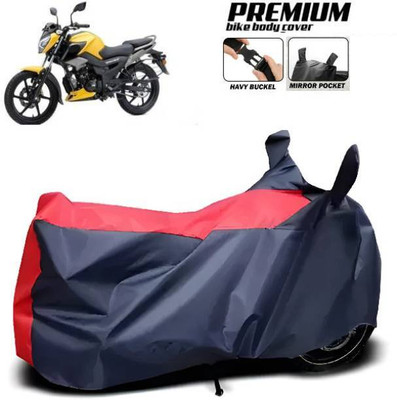 RAAMKM Waterproof Two Wheeler Cover for TVS(Raider, Red)