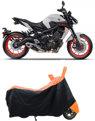 Coxtor Waterproof Two Wheeler Cover for Yamaha(MT 09 BS6, Orange)