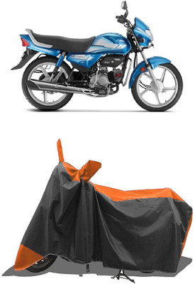 SUGASHRI Waterproof Two Wheeler Cover for Hero(CD deluxe, Orange, Black)