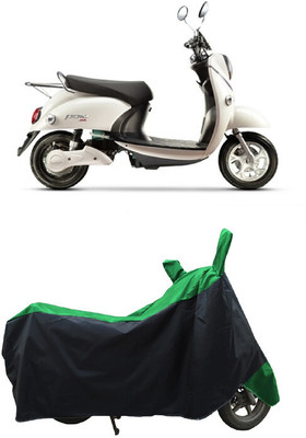 Coxtor Waterproof Two Wheeler Cover for Evolet(Polo BS6, Green)