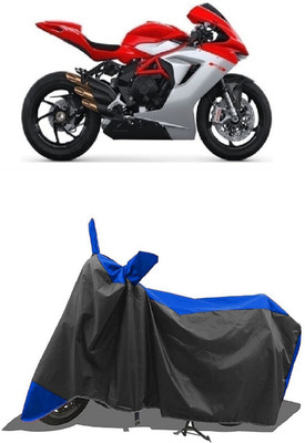 SUGASHRI Waterproof Two Wheeler Cover for MV Agusta(F3, Blue, Black)