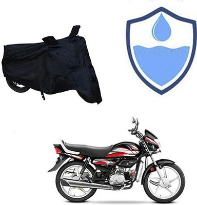 SK AUTO Waterproof Two Wheeler Cover for Hero(CD deluxe, Black)