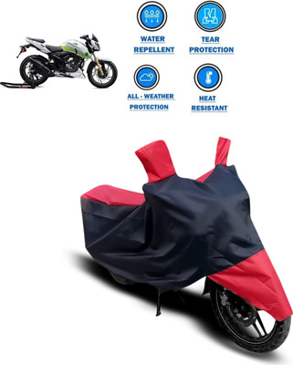 PAGORA Two Wheeler Cover for TVS(Apache RTR 200 Fi E100, Red)