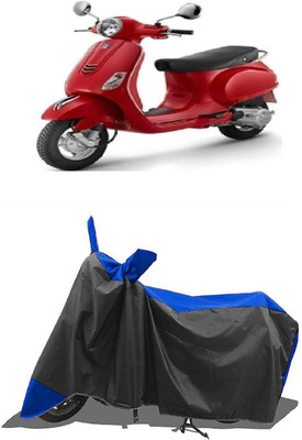 SUGASHRI Waterproof Two Wheeler Cover for Piaggio(Vespa LX, Blue, Black)