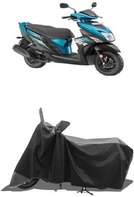 SUGASHRI Waterproof Two Wheeler Cover for Yamaha(Cygnus Ray ZR BS6, Grey, Black)