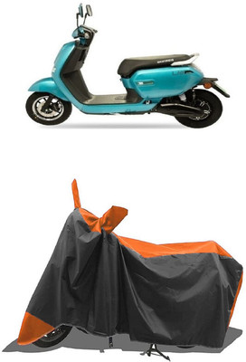 SUGASHRI Waterproof Two Wheeler Cover for Okinawa(Lite, Orange, Black)
