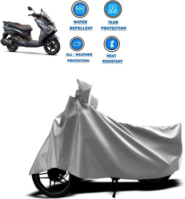 CODOKI Two Wheeler Cover for Suzuki(Burgman Street, Silver)
