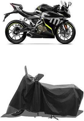 SUGASHRI Waterproof Two Wheeler Cover for CFMoto(250SR, Grey, Black)