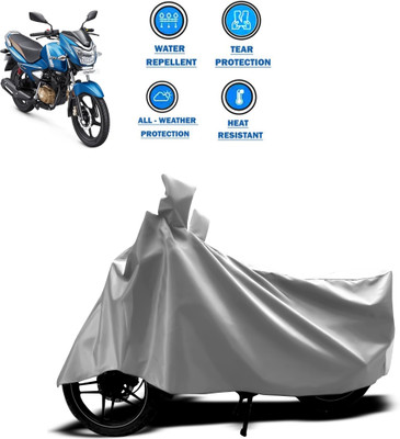 GOSHIV-car and bike accessories Two Wheeler Cover for TVS(Victor, Silver)