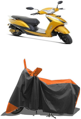 SUGASHRI Waterproof Two Wheeler Cover for Ampere(Magnus Pro, Orange, Black)