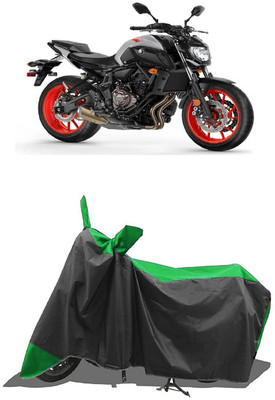 SUGASHRI Waterproof Two Wheeler Cover for Yamaha(MT 07 BS6, Green, Black)