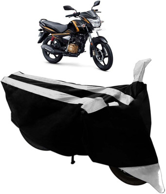 SK AUTO Two Wheeler Cover for TVS(Victor New, Black, Silver)
