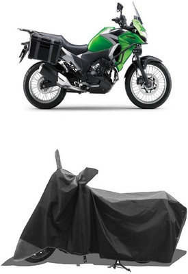 SUGASHRI Waterproof Two Wheeler Cover for Kawasaki(Versys-X 300, Grey, Black)