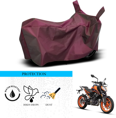 ANTHUB Waterproof Two Wheeler Cover for KTM(Duke 200, Maroon)