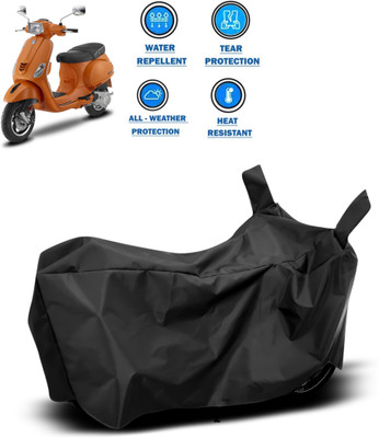 PAGORA Two Wheeler Cover for Piaggio(Vespa SXL 125, Black)