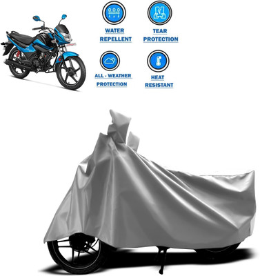 CODOKI Two Wheeler Cover for Hero(Splendor I Smart, Silver)