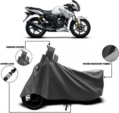 MMSSTAR Waterproof Two Wheeler Cover for TVS(Apache RTR 180, Grey)