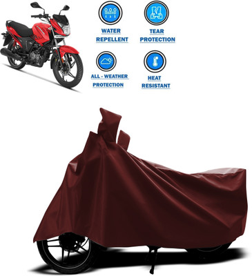 PAGORA Waterproof Two Wheeler Cover for Hero(Glamour, Maroon)