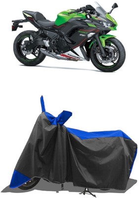 SUGASHRI Waterproof Two Wheeler Cover for Kawasaki(Ninja 650, Blue, Black)