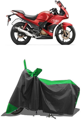 SUGASHRI Waterproof Two Wheeler Cover for Hero(Karizma ZMR, Green, Black)