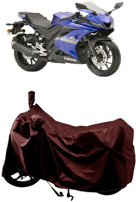 SUGASHRI Waterproof Two Wheeler Cover for Yamaha(YZF R15S BS6, Maroon)