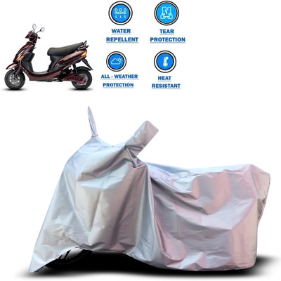 CODOKI Two Wheeler Cover for Hero(Electric Wave Dx, Silver)