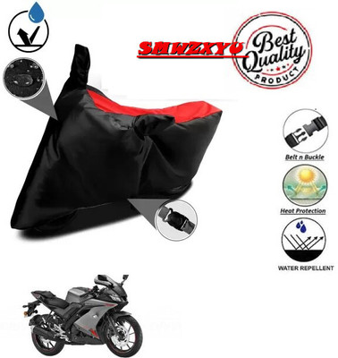 SK AUTO Waterproof Two Wheeler Cover for Yamaha(YZF R15, Black, Red)