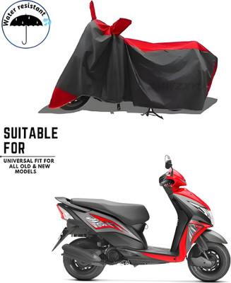 SK AUTO Waterproof Two Wheeler Cover for Honda(Activa 6G, Black, Red)