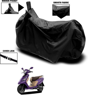 SK AUTO Waterproof Two Wheeler Cover for TVS(Scooty Zest 110, Black)