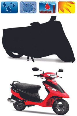 Mdstar Waterproof Two Wheeler Cover for TVS(Scooty Streak, Black)