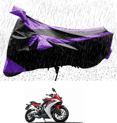 RONISH Waterproof Two Wheeler Cover for Honda(CBR 650F, Purple, Black)