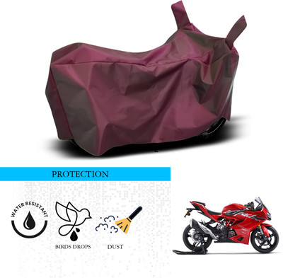ANTHUB Waterproof Two Wheeler Cover for TVS(Apache RR 310, Maroon)