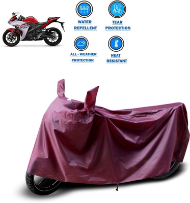 CODOKI Waterproof Two Wheeler Cover for Yamaha(YZF R25, Maroon)
